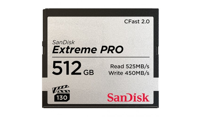 Card 512GB SanDisk Extreme PRO CFast CompactFlash memory card 525MB/s