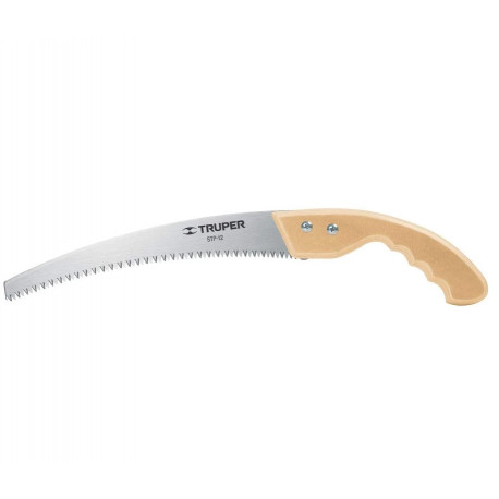 Truper curved garden saw with wooden handle, 300mm blade
