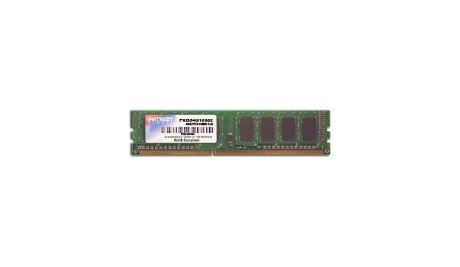 Patriot Signature memory, DDR3, 4 GB, 1333MHz, CL9 (PSD34G13332)