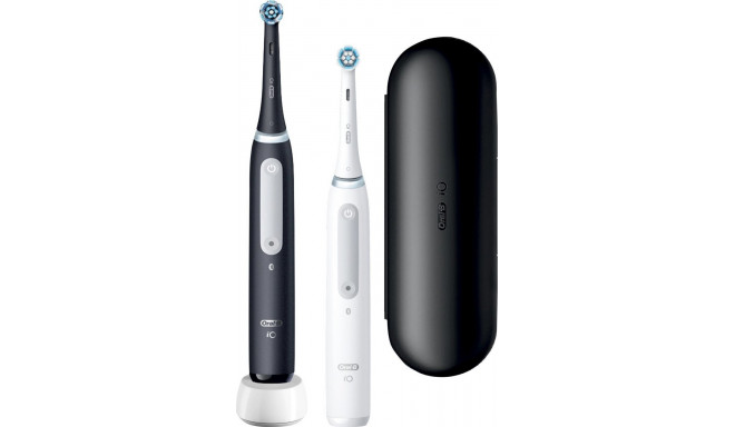 Oral-B iO Series 4 Duo toothbrush 2 pcs. Matt Black/Quite White