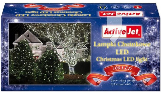 Activejet 100 LED Christmas tree lights, cold white