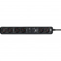 Brennenstuhl Connect Eco-Line WiFi socket strip 6-way (black, 1.5 meters, timer, voice control)