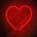 Neon LED Light HEART red Bat + USB FLNEO7 Forever Light