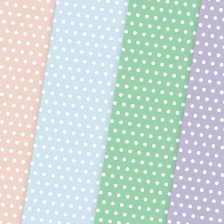 Disainpaberi segupakk Dots Pastel A4, 200g, 20lk