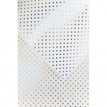 Disainpaber Metallic Dots Gold A4, 190g/10lk