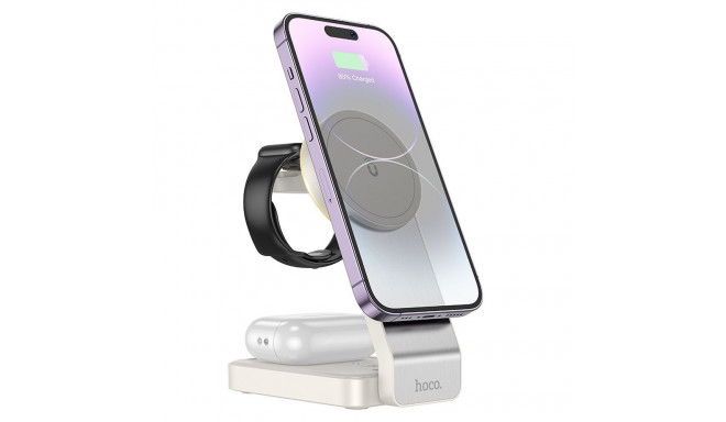 HOCO wireless charger 3in1 compatible with MagSafe 15W CQ3 white