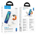 HOCO wireless charger 3in1 15W compatible with MagSafe Motorcycle CQ3 white