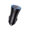 Car Quick Charger 40W 12-24V 2xUSB-C QC4+ PD SCP AFC, Dark Gray