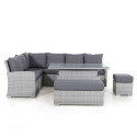 Garden furniture set ASCOT table, corner sofa, 2 ottomans