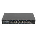 SWITCH LANBERG 24X 100MB POE+/2X COMBO RACK 19" GIGABIT ETHERNET 250W