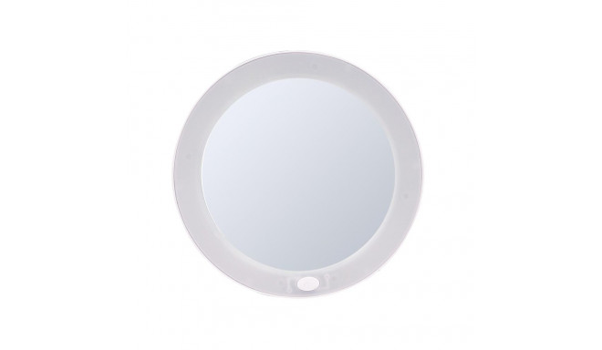 MAKE-UP MIRROR MULAN S WHT W/SUCTION LED