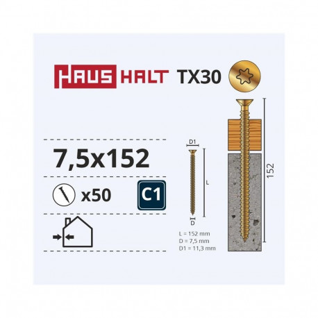 WINDOWS FRAME SCREW 7.5X152 50PCS (8)