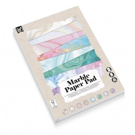 Marmorefektiga meisterdamise paberid A4,16 lk