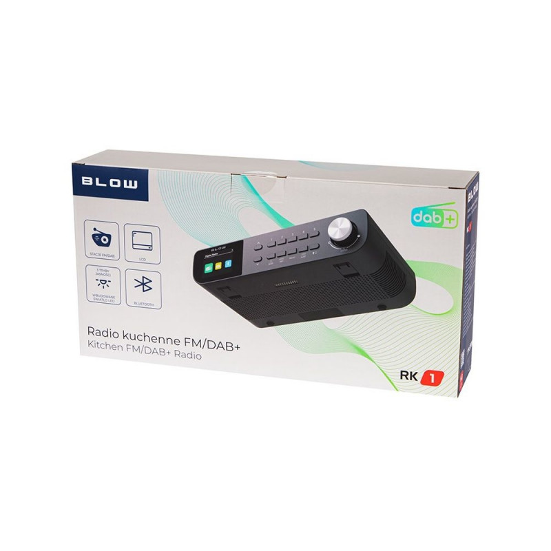FM/DAB+ BLOW RK1 köögiraadio, must - Raadiod - Photopoint