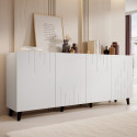 BARI chest of drawers 200x42x82 white matt