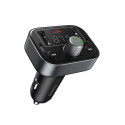 Car Bluetooth 5.3 FM Transmitter 2xUSB + USB-C, Black
