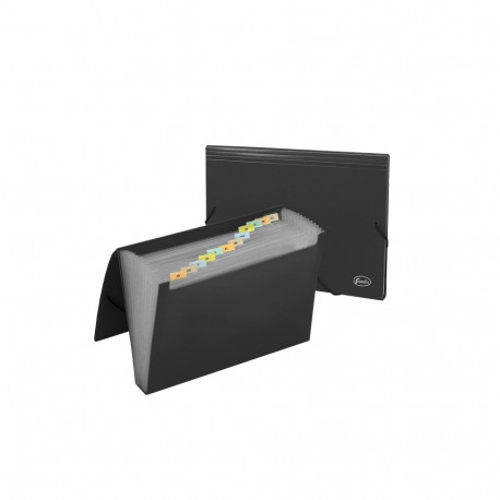 Lõõtsmapp A4 12-section folder with corner rubber black FOROFIS