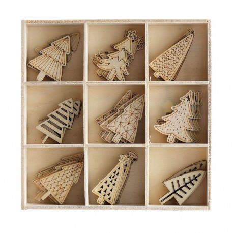 Puidust ornamendid Jõulupuu 45tk/pk