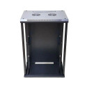 Rack cabinet 15U 600x450mm black hanging