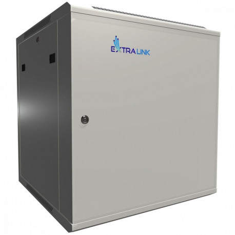 Wall cabinet rack 12U 600x600 gray metal door