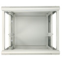 Wall cabinet rack 12U 600x450 gray metal door