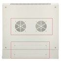 Wall cabinet rack 12U 600x600 gray two sections