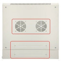 Wall cabinet rack 9U 600x600 gray two sections