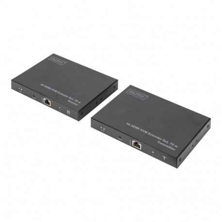 DIGITUS HDMI 2.0 HDMI KVM pikenduskomplekt 70m USB 1.1 puutepaneeli toega