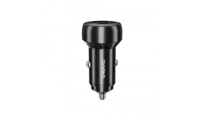 Choetech TC0014 USB-C USB-A PD 60W car charger with LED backlight - black