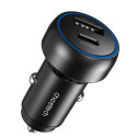 Choetech TC0014 USB-C USB-A PD 60W autonabíječka s LED podsvícením - černá