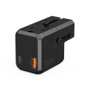 Choetech PD6038 USB-C USB-A PD 20W cestovní nabíječka USA EU UK AU - Černá