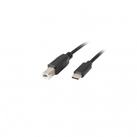 USB-C(M)->USB-B(M) 2.0 CABLE 1.8M BLACK LANBERG