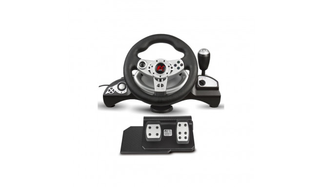 NanoRS RS700 mängupult must, hõbedane USB rool analoog / digitaal Android, PC, PlayStation 4, PlaySt