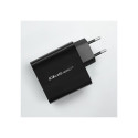 Qoltec 52379 Super Quick PD Charger | 1xUSB-C | 65W | 5-20V | 3-3.25A | Black