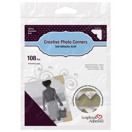 3L photo corners 108pcs, ivory