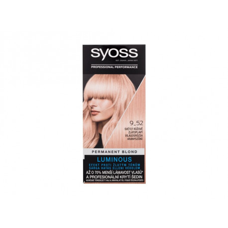 Syoss Permanent Coloration Permanent Blond (50ml) (9-52 Light Rose Gold ...