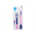 MAM Heat Sensitive Spoons & Cover 6m+ Pink (1ml)