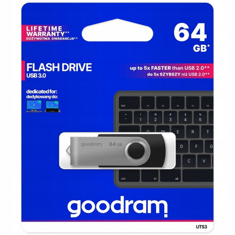Goodram flash drive 64GB Twister USB 3.0, black