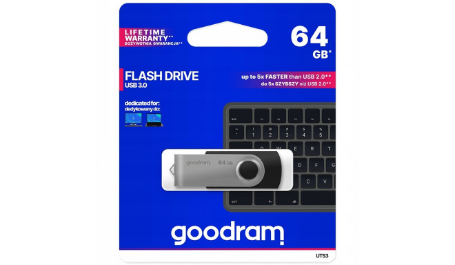 Goodram flash drive 64GB Twister USB 3.0, black