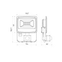 LED line LITE Floodlight PHOTON 20W 4000K 2000lm with motion sensor, IP65