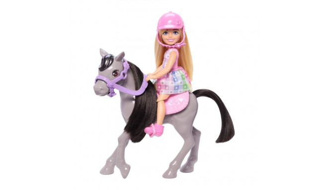 Barbie Chelsea doll on a pony