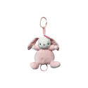 Toy with sound - Bunny 17 cm white and pink