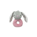 Gray bunny rattle 18 cm