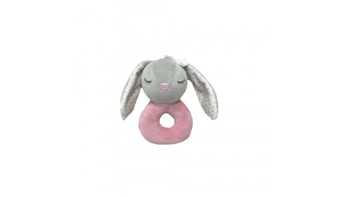 Gray bunny rattle 18 cm