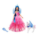 Barbie princess Sapphire doll + winged unicorn