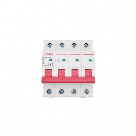 Miniature Circuit Breaker, 4P, 40A, Class C, 6kA