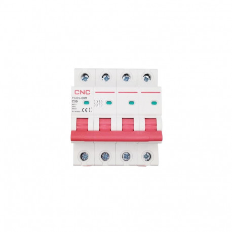 Miniature Circuit Breaker, 4P, 50A, Class C, 6kA