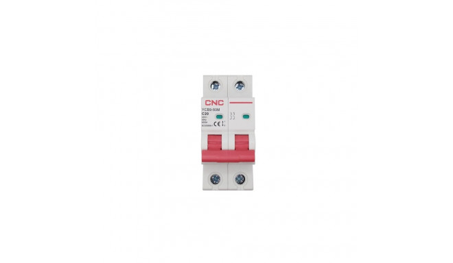 Miniature Circuit Breaker, 2P, 20A, Class C, 6kA