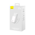 Powerbanka Baseus Comet Series s displejem 20000mAh 22,5W - bílá + USB-A - USB-C kabel 0,3m - bílá