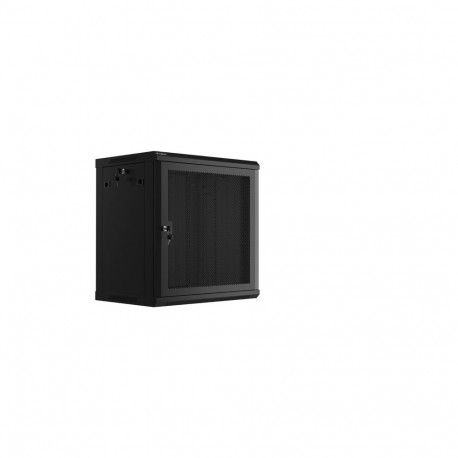 RACK CABINET 19" WALL-MOUNT 12U/600X450 (FLAT PACK) WITH PERFORATED DOOR BLACK LANBERG
